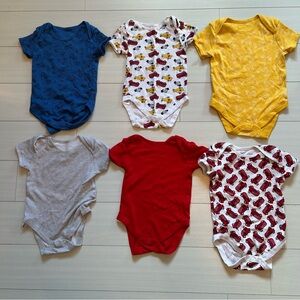 Six (6) Onesies 24-36 Months - Fire Engine Theme